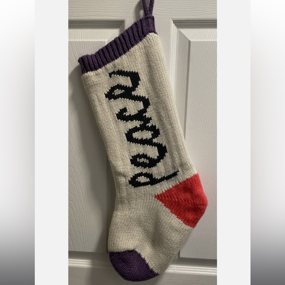 Purple and Red Knit Stocking peace gap new NWT Christmas holidays gift festive